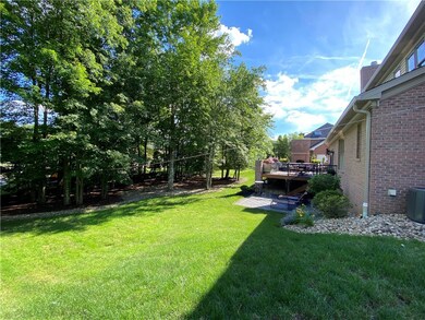 Wooded area in rear of backyard provides nice priv