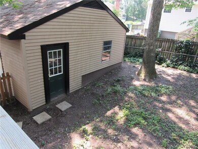 Garage has pedestrian door