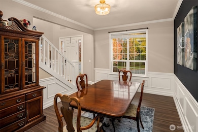 Dining room with window that faces the covered front porch
