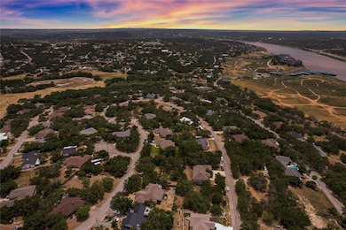 Aerial view at dusk