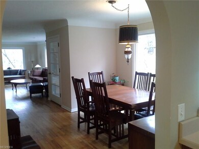Dining Room with hardwood floors.