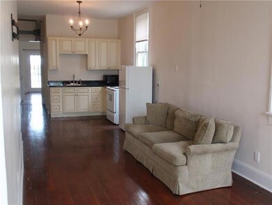 Living room looking toward the kitchen