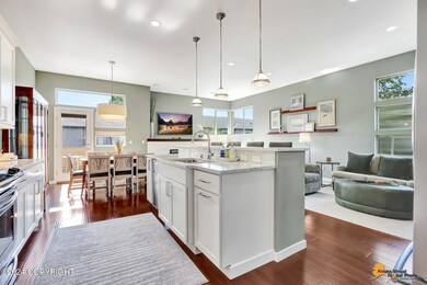 kitchen open to living space