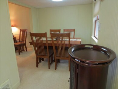 This is a view of the dining room as seen from the