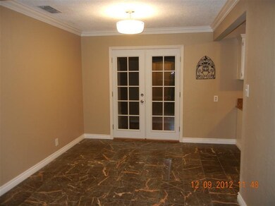 Brand New French Doors which lead off into the pat