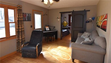 Living area with access to the backyard
