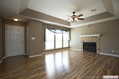 Spacious Living Room boasts new paint and new floo