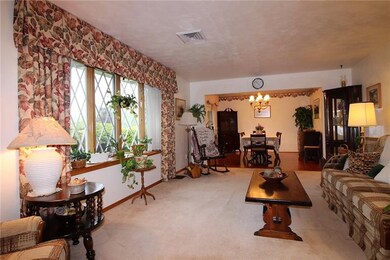 Living room and dining room.
