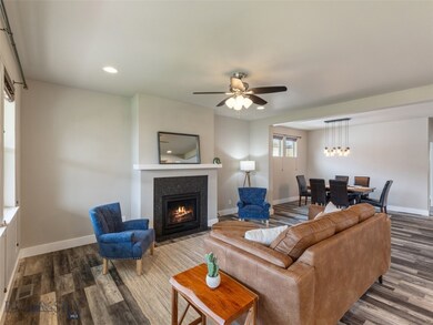Family room with gas fireplace.