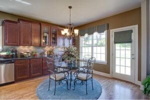 Great breakfast nook area open to the great room. Photo of Decorated Model & For Representation Only)