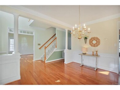 Nice perspective of the two-story foyer looking in