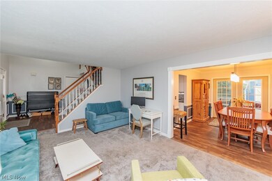 View of carpeted living room