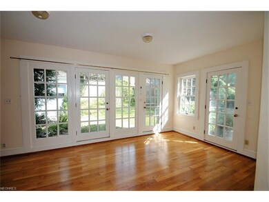 French doors and large windows look out over backy