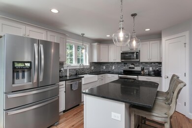 Spacious kitchen with corner pantry clos