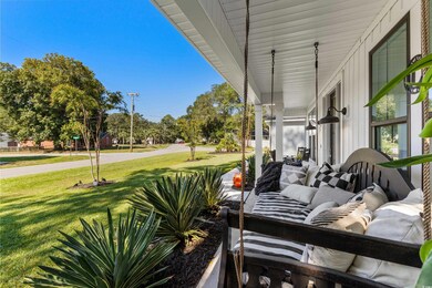 View of patio with a porch and an outdoor hangout 