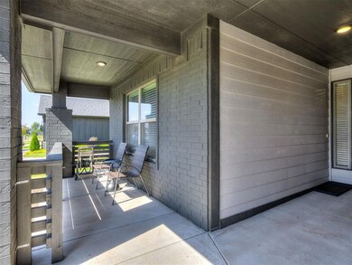 View of covered porch