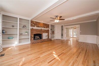 Family Room- gas fireplace, newly refinished hardw