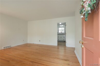 Unfurnished room featuring light hardwood / wood-s