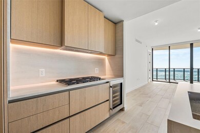 Kitchen with ocean views