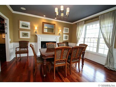 Dining Room. Another gas fireplace graces the Dini