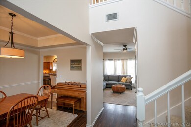 A view from the entry foyer looking towards the fo