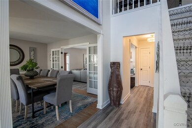 Dining space with french doors, baseboards, and wo