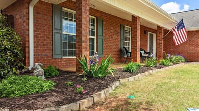 Specially designed landscape with stone border.