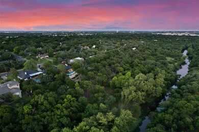 Bird's eye view of a heavily wooded area