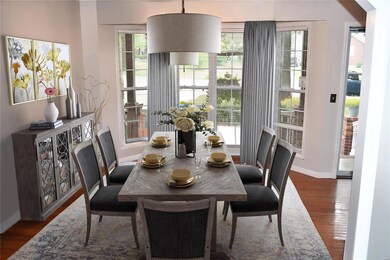 virtually staged dining room