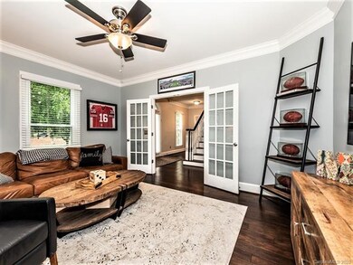 Double doors provide privacy for your living room 