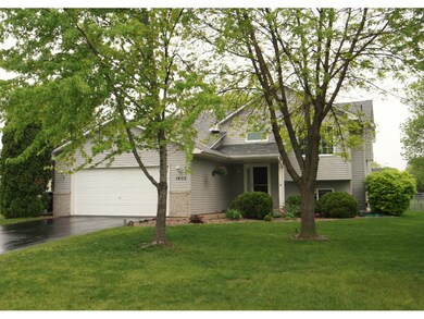 Lots of green space and several trees on property.