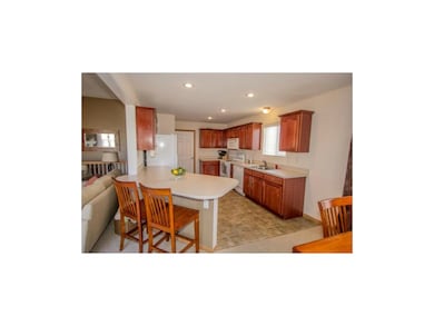 Kitchen has plenty of cabinet space.