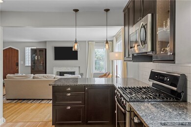 Kitchen looking living room
