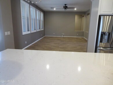Kitchen into living room
