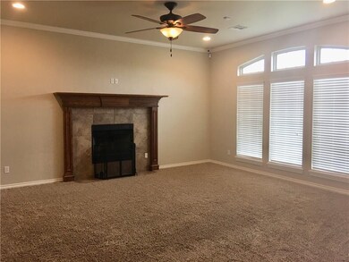 Nice size living area with fireplace and large win