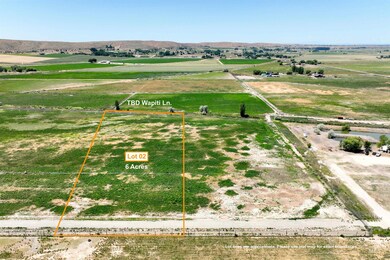 Overview of rural landscape with property parcel outlined