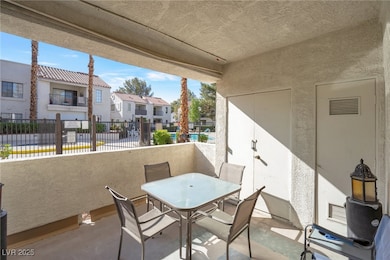 View from patio overlooking the pool