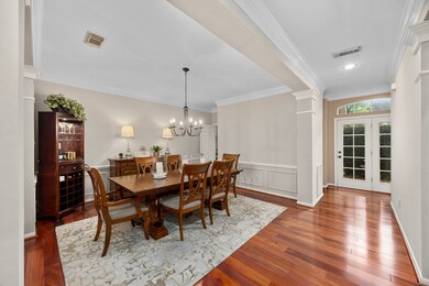 This photo highlights the home's open-concept layo
