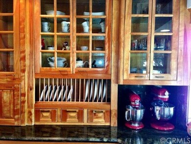 Beautiful custom built cabinets in kitchen