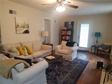 Living Room corner front to rear view.
