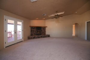 Fireplace and doors to deckjpg