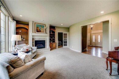 Home Office with Library Doors just off the Great 