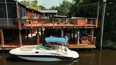 Dock at your lovely sprawling deck :)