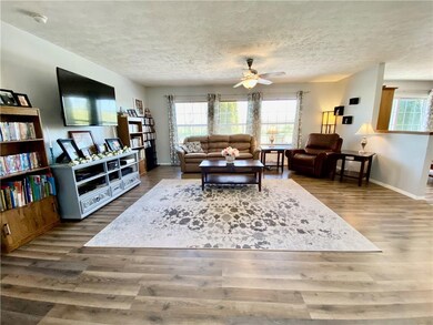 Huge great room open to the kitchen and large dining room!
