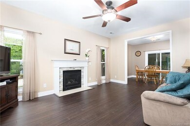 Beautiful Bamboo Flooring and Stone Surrounded Gas