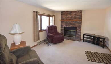 Fireplace in main living area