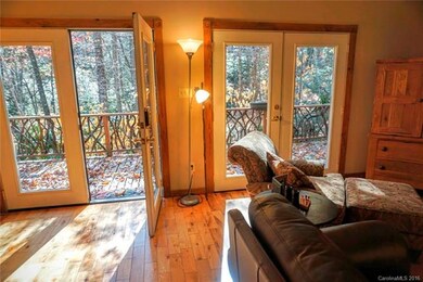 Two french doors let in light and air
