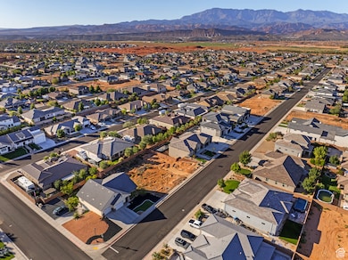 Bird's eye view of a mountain backdrop