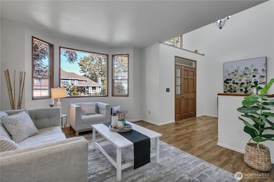 Bright entry with high ceiling