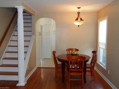 Dining room and unique custom staircase